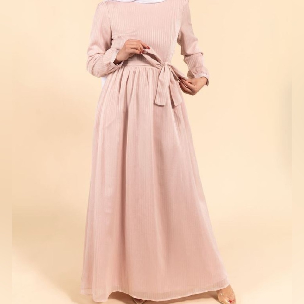 Long Sleeve Pink Dress